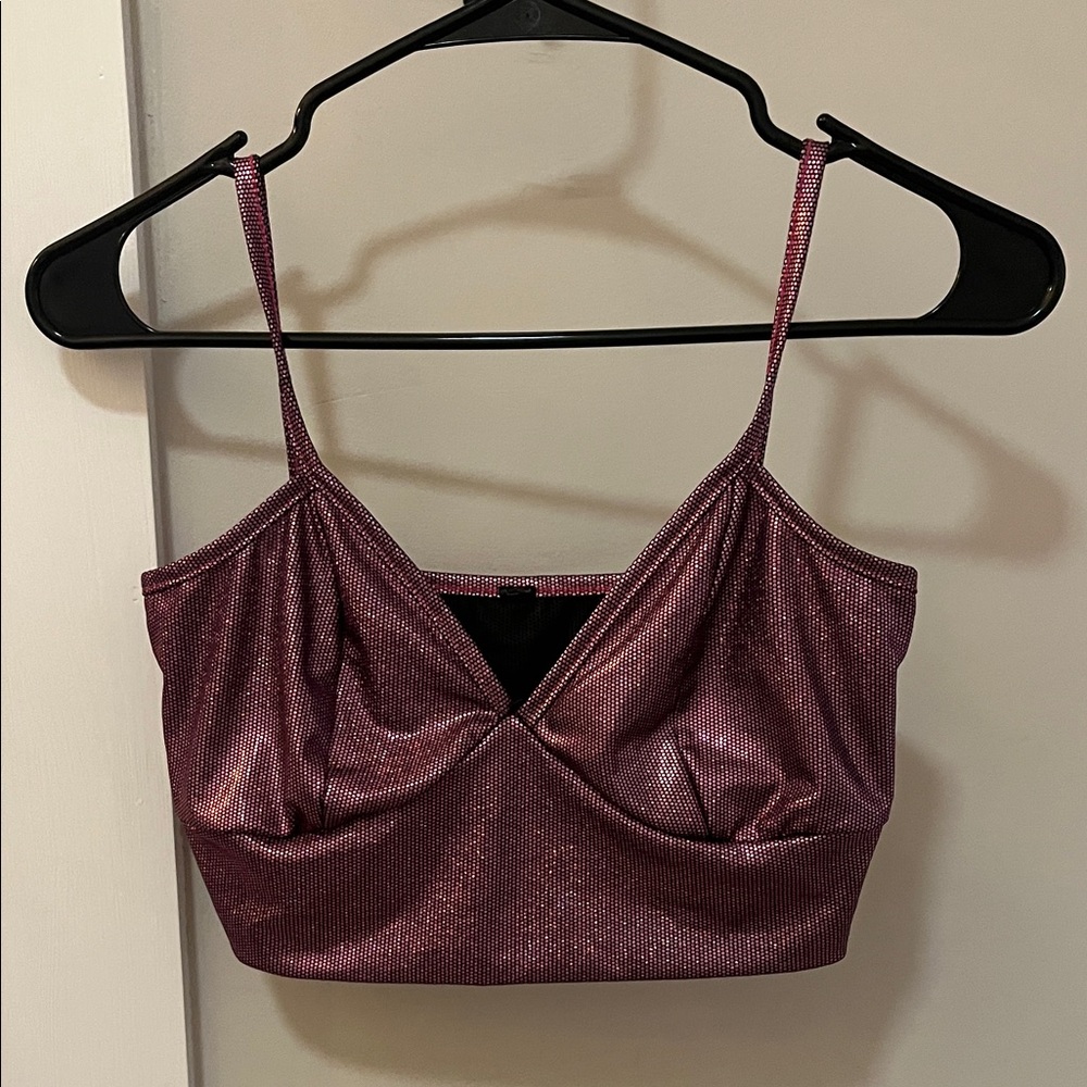 Shimmering Pink Crop Top